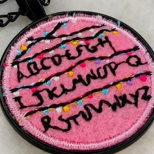 STRANGER Things Pendant Alphabet Lights Pink Black Jewelry Necklace Chain Seven